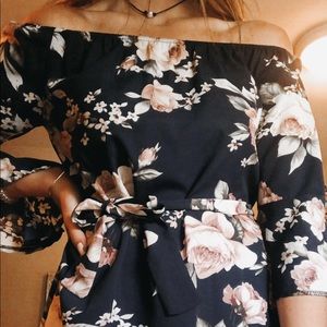 Floral off the shoulder dress
